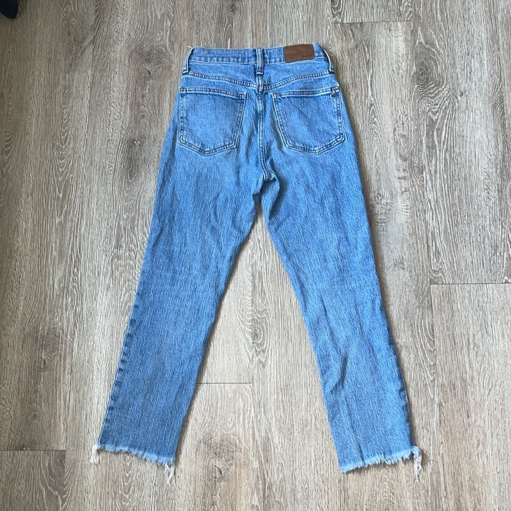 Madewell the perfect vintage Jean denim size 24 petite frayed hem straight leg - Picture 7 of 10